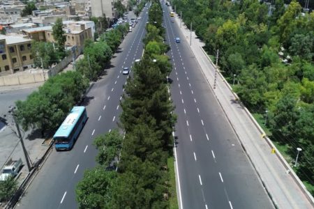 اجرای بیش از ۱۰۰۰ کیلومتر خط‌کشی محوری در معابر شهر قم